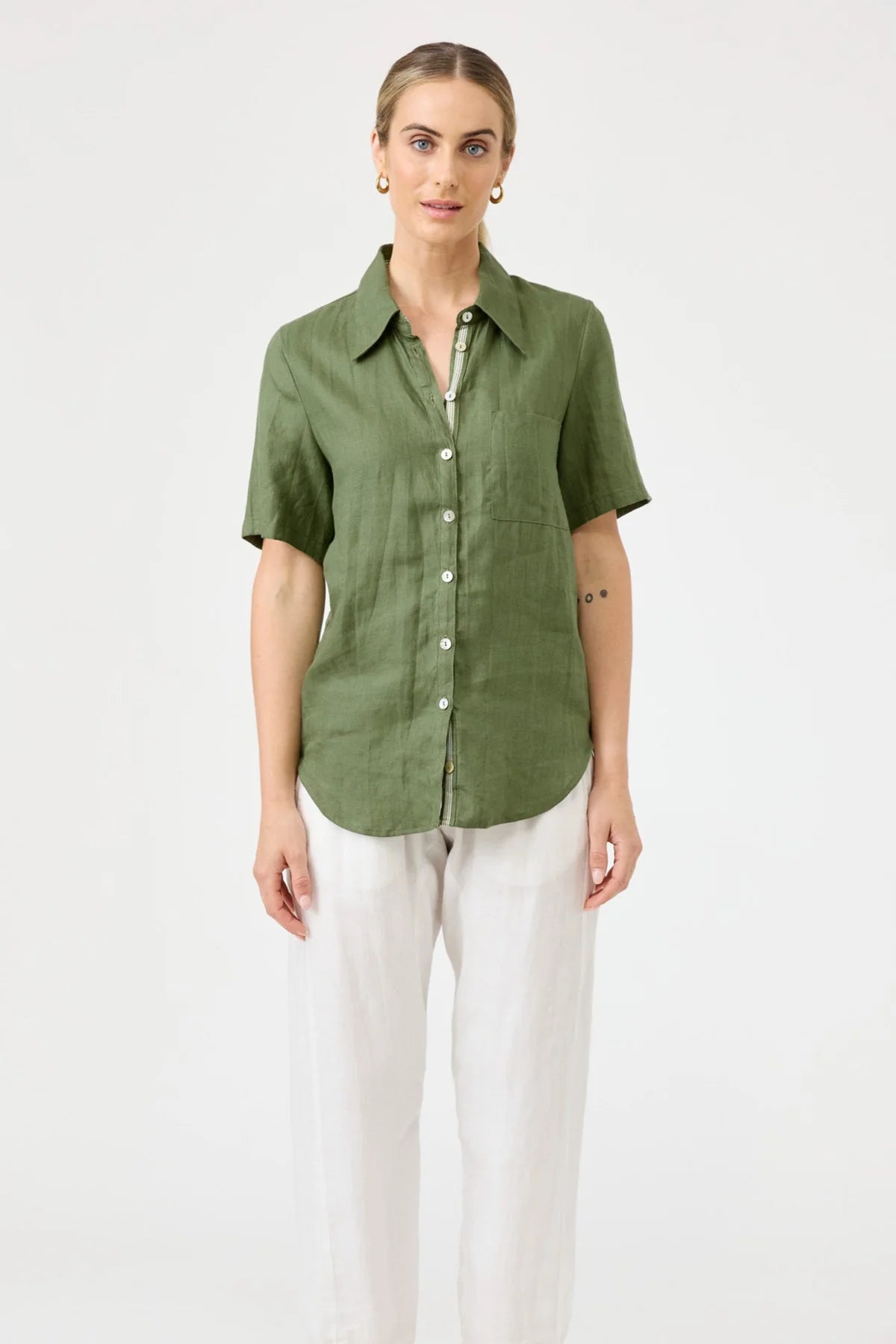 Studio Short Sleeve Shirt Olive