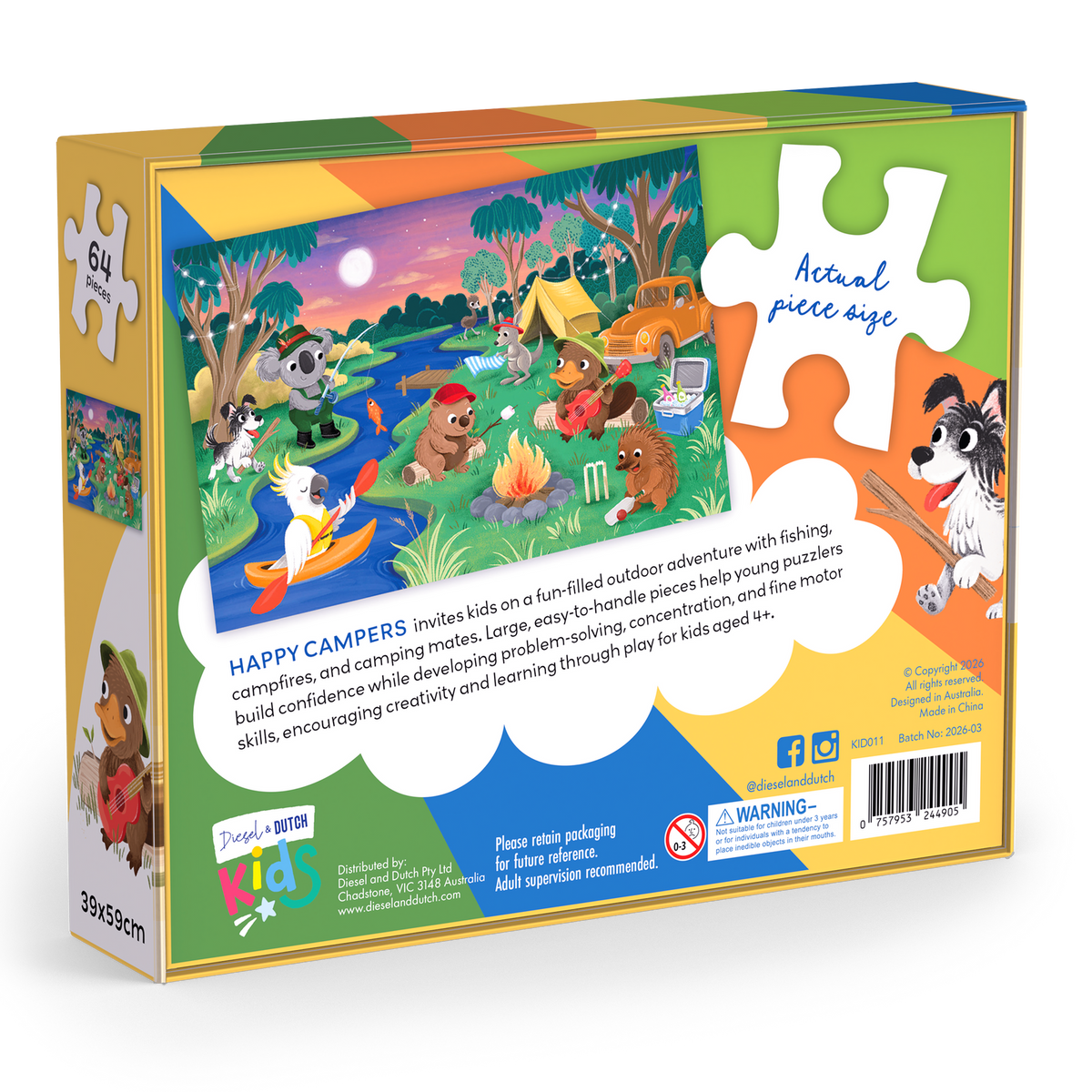 D&D Kids 64pc Jigsaw Puzzle: Happy Campers
