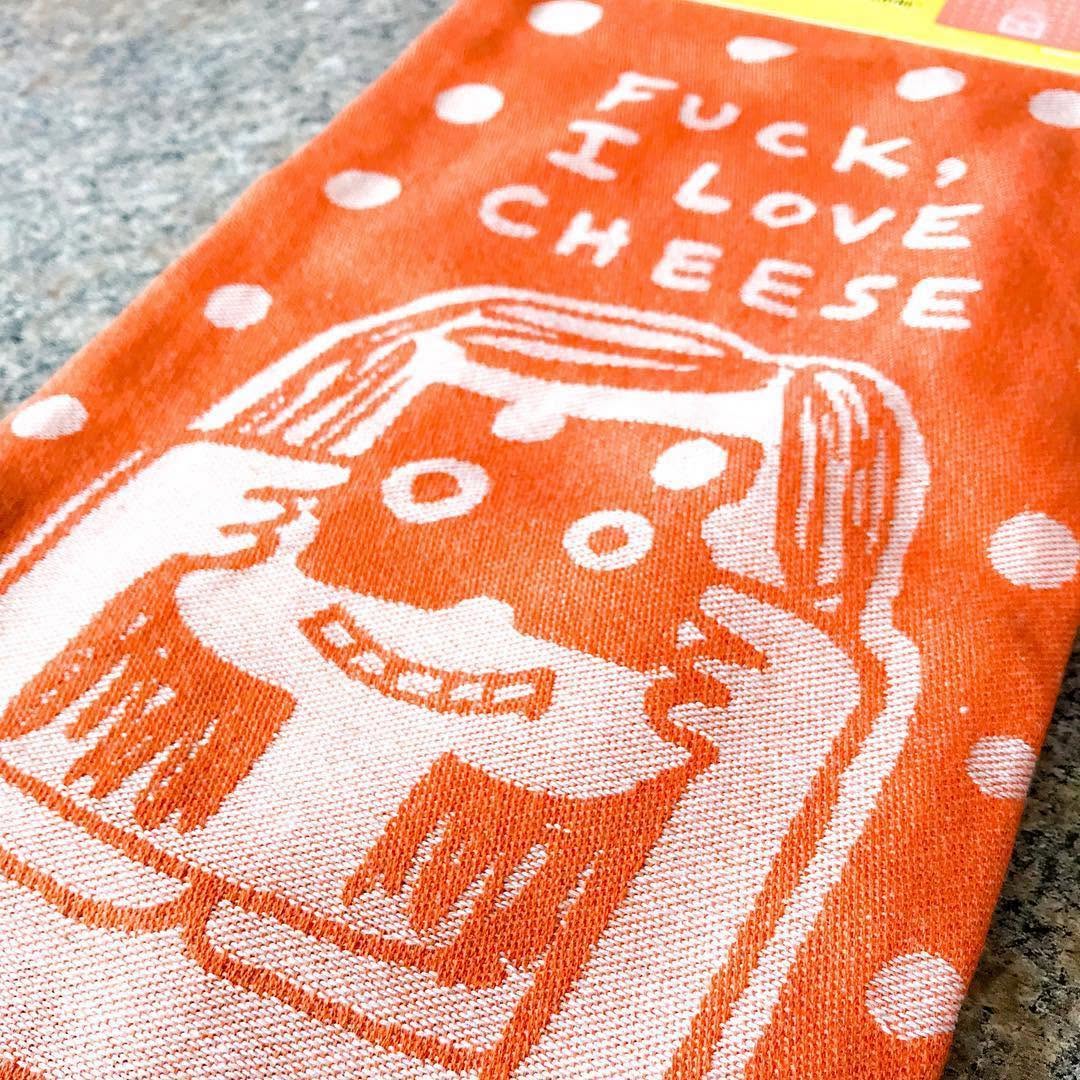 Fuck I love Cheese Tea Towel