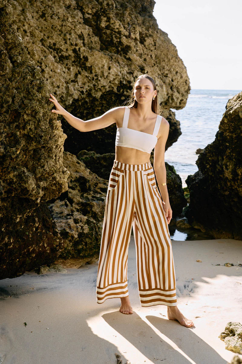Treville Stripe Pant Caramel