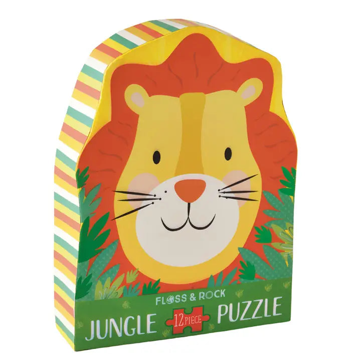Floss & Rock 12 Piece Shaped Jigsaw Puzzle - Lion