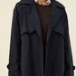 Farida Cropped Trench - Navy