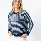 Navy & White Cardigan