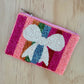Rainbow Stripe Beaded Bow Coin Purse