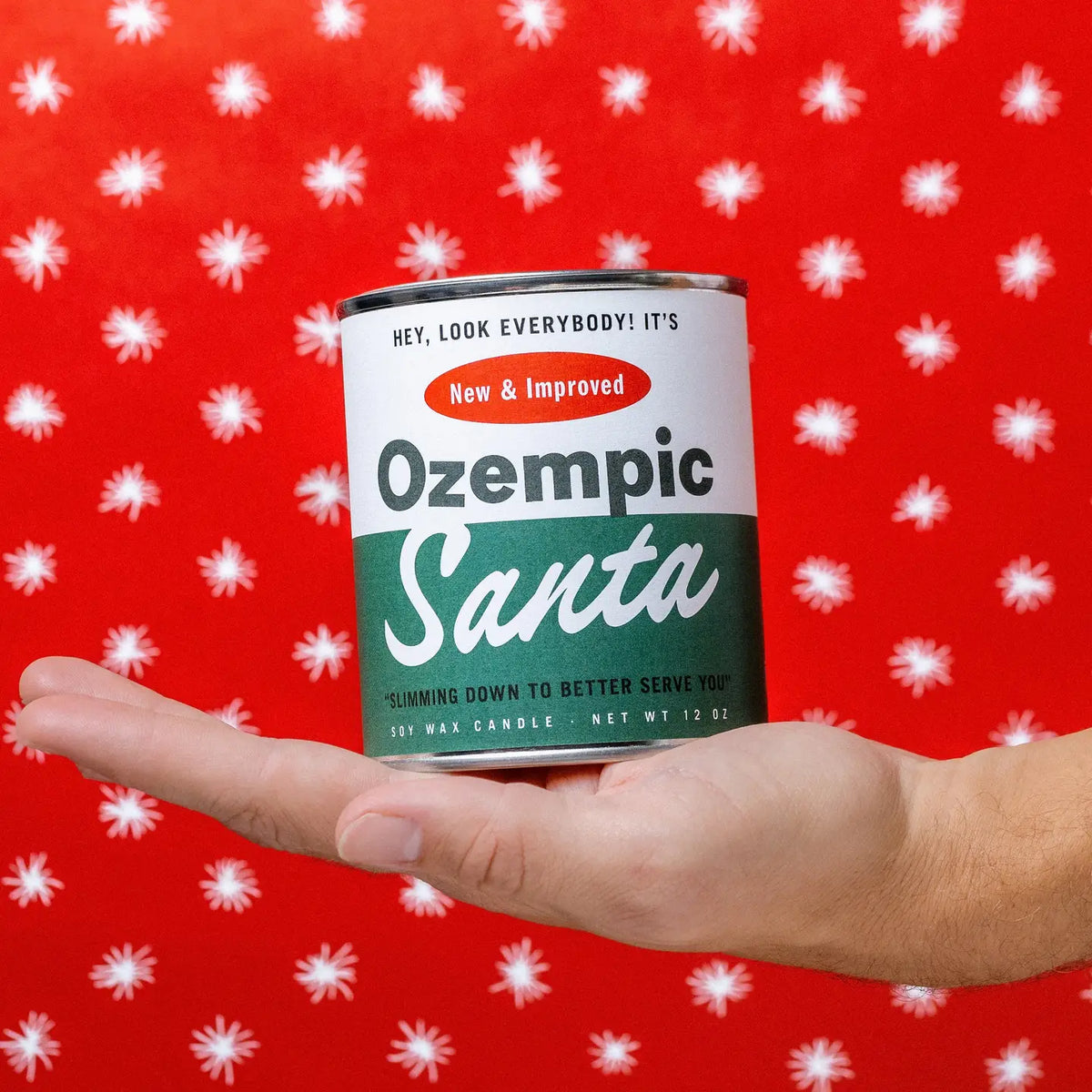Ozempic Santa Holiday Paint Can Candle