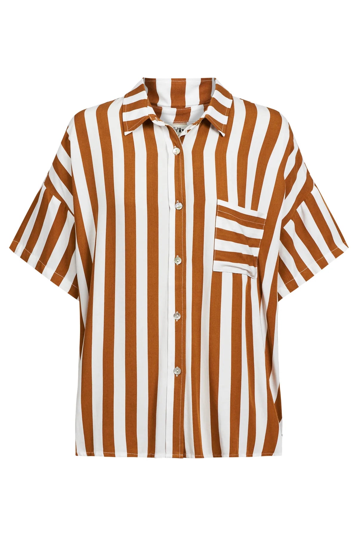 Treville  Stripe Shirt - Caramel