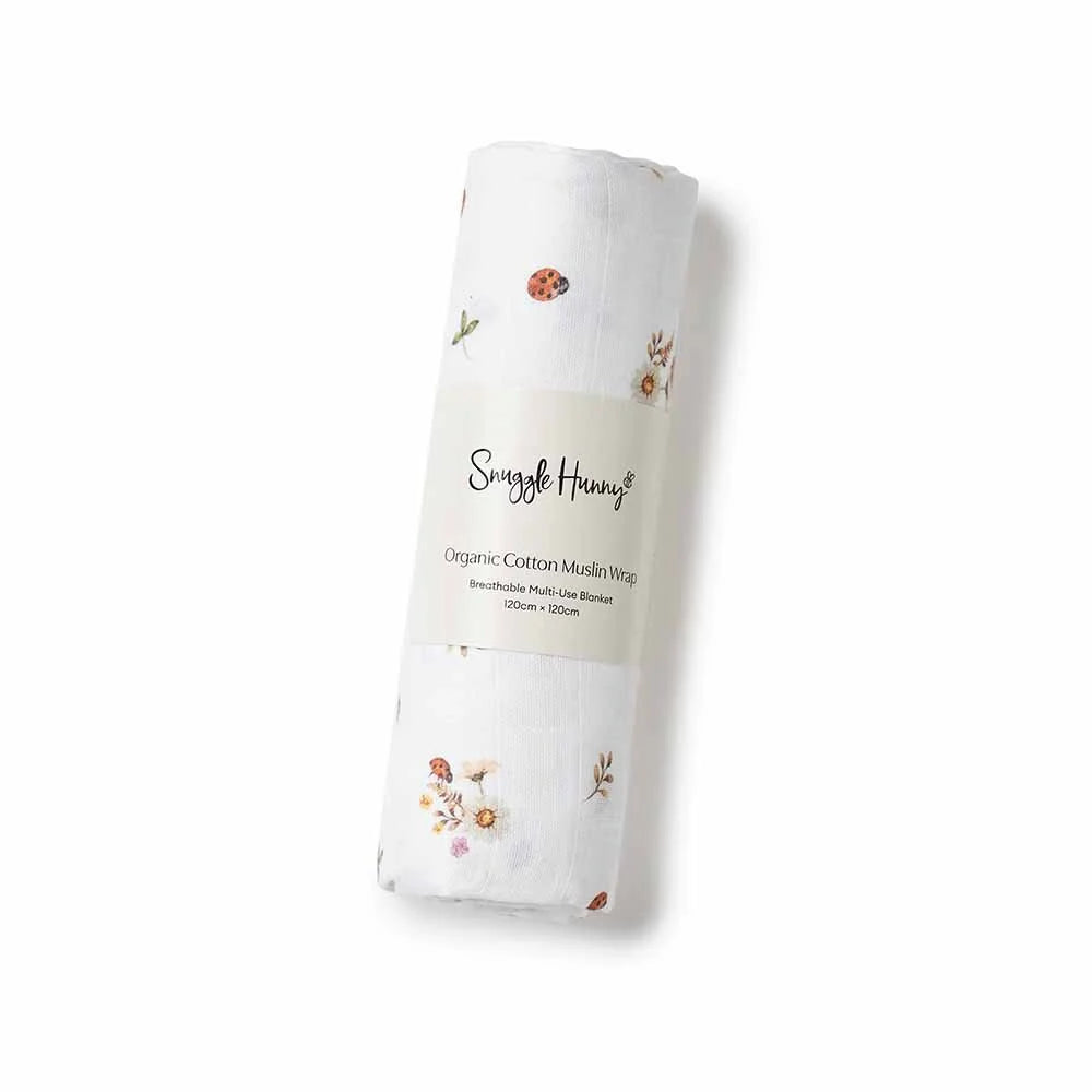 Lady Bug Organic Muslin Wrap