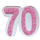 70 Birthday Brooch (Silver / Pink)