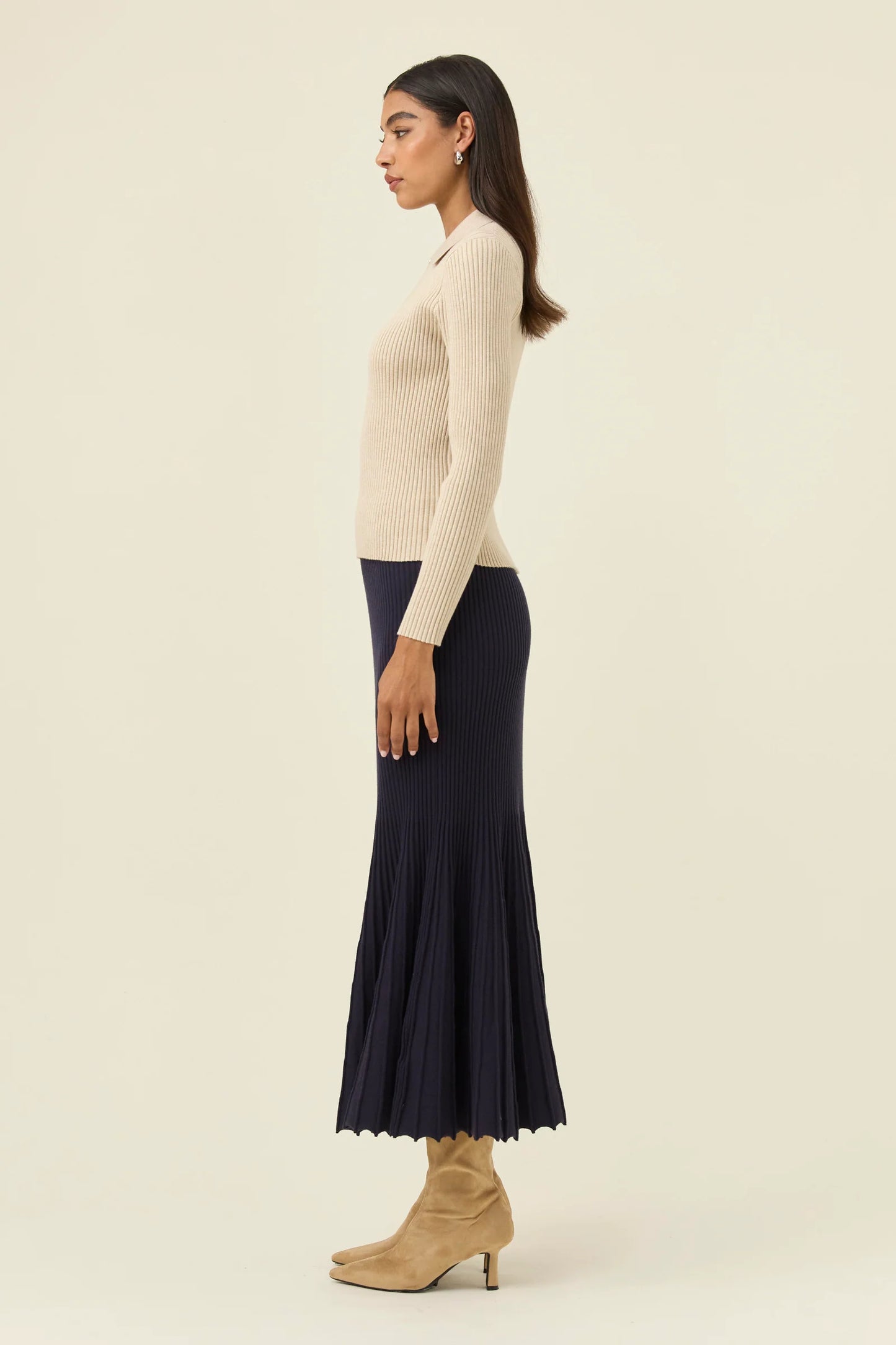 Nell Knit Top - Stone