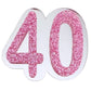 40 Birthday Brooch (Silver / Pink)