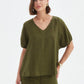 Bishop Sleeve Top - Olive