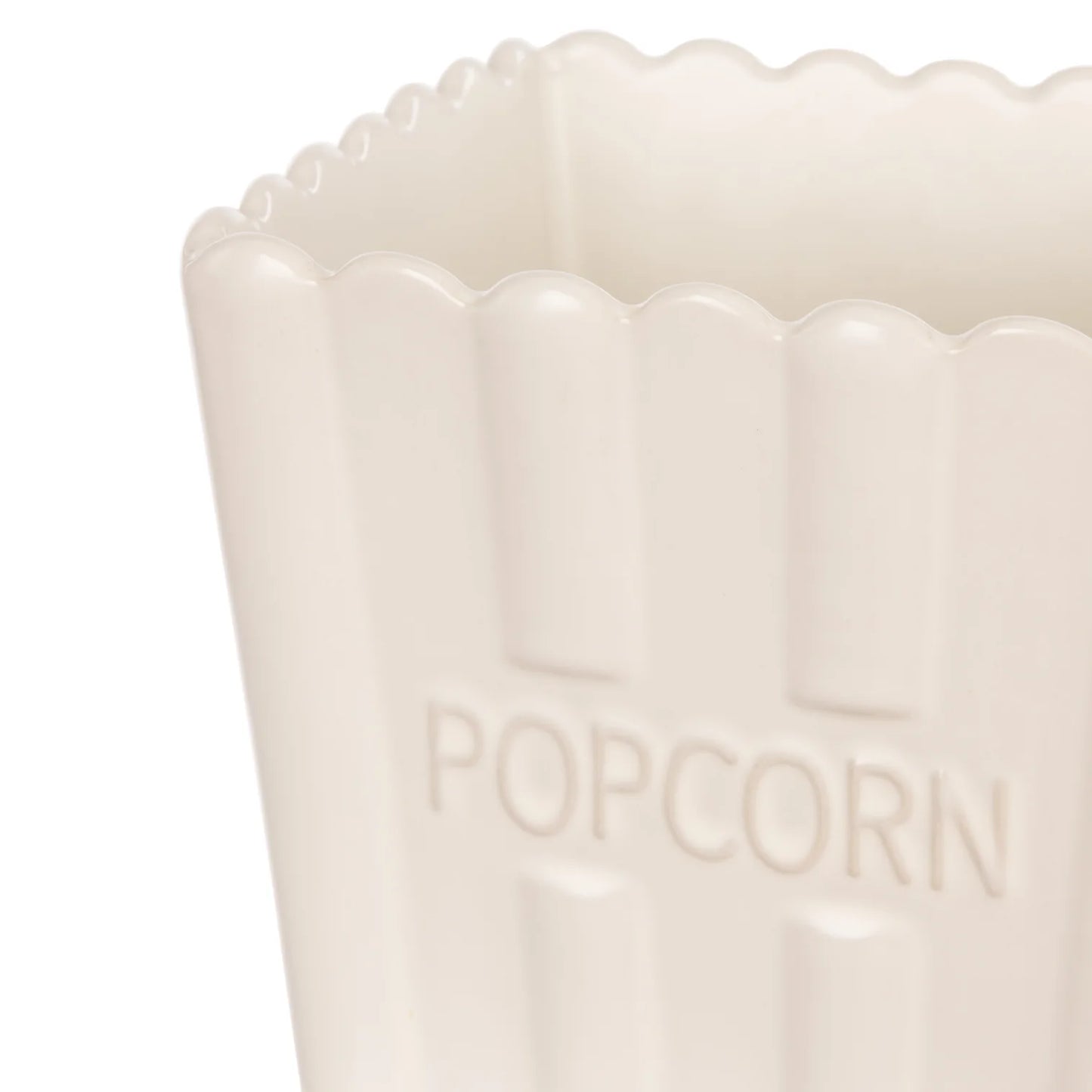 Peggy Small Stoneware Popcorn Bowls 2pcs Set Off Whit