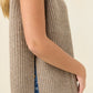 Miru Crew Knit Vest Stone