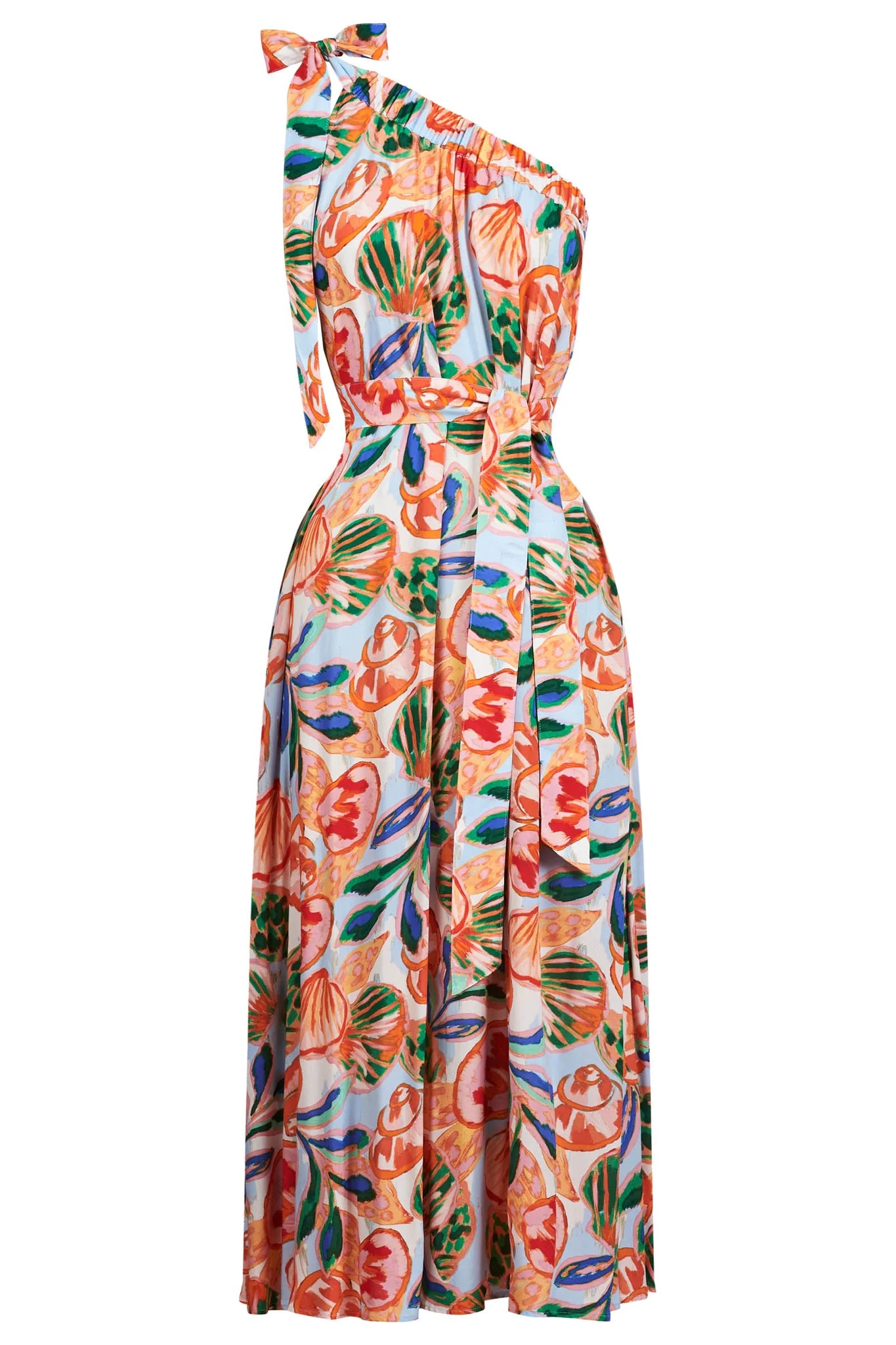 Baja One Shoulder Dress Tide