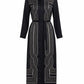 Lorena Print Dress - Black