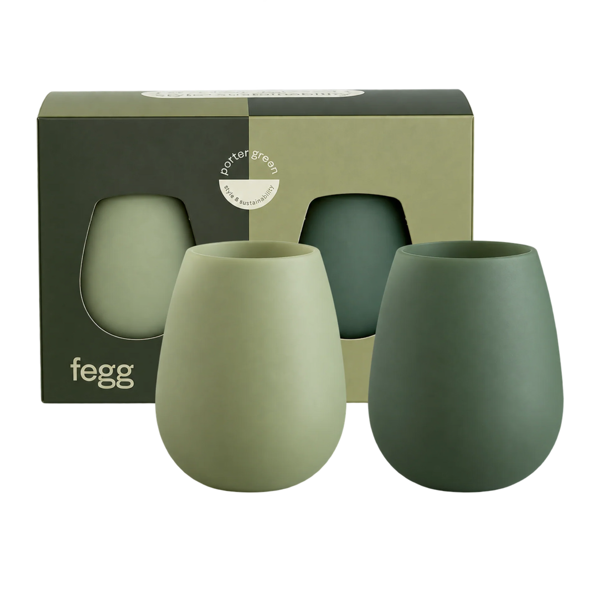 sage + olive | fegg | silicone unbreakable glasses