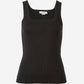 Zaeli Contour Rib Square Neck Tank / Black