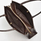 Arlie Croc Leather Tote Bag - Chocolate