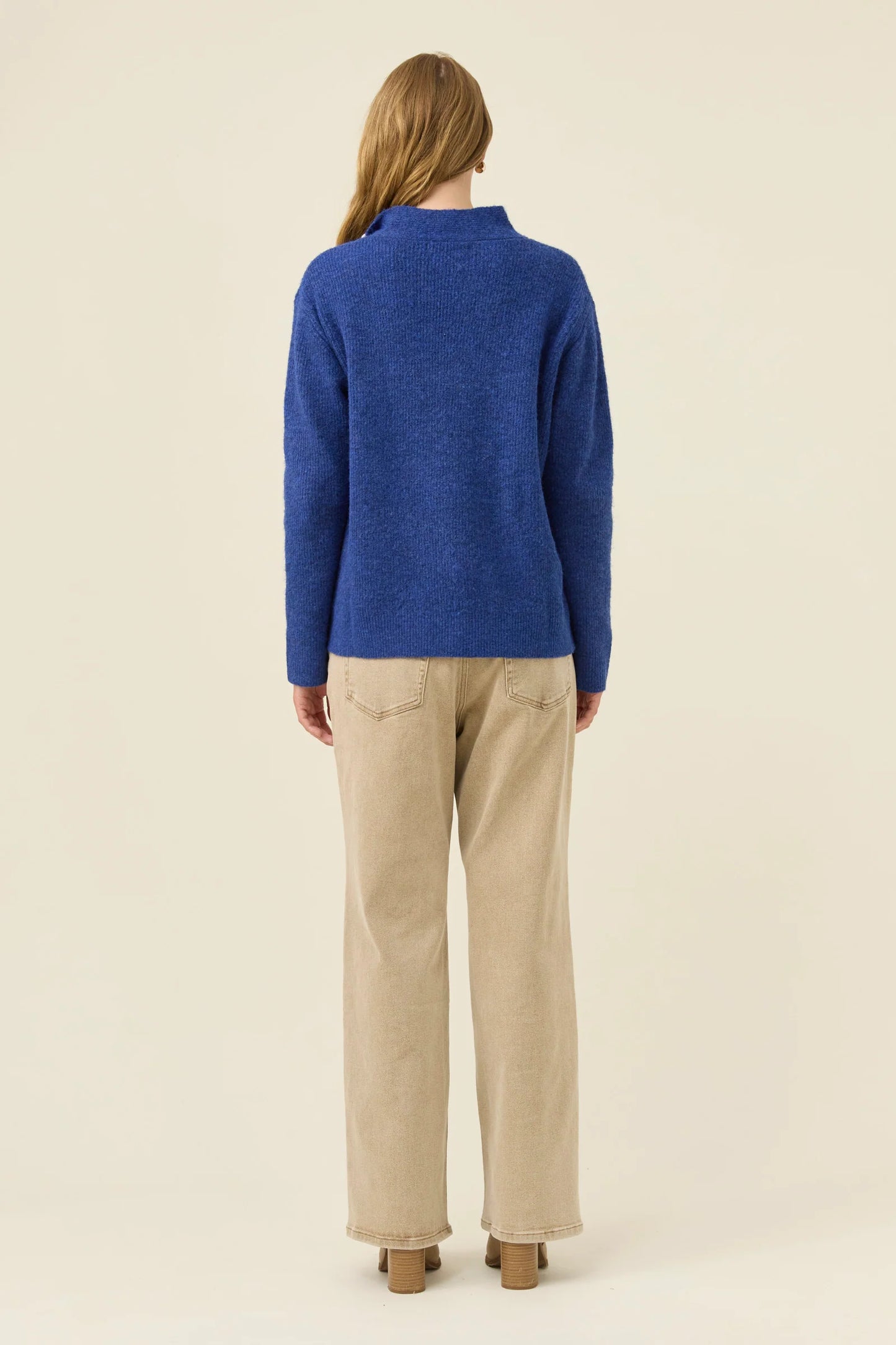 Athena Scarf Jumper Cobalt