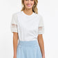 Alex Cotton Sleeve Tee - White
