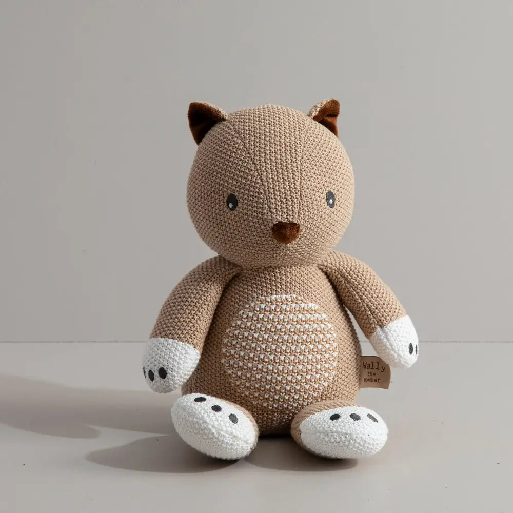 Wally the Wombat - Knitted Toy