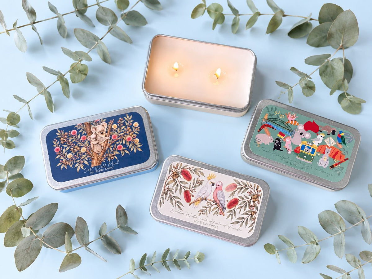 Australiana Candle Tin - Fresh Eucalyptus