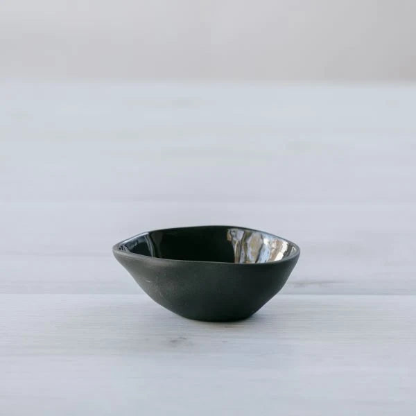 Flax Pinch Pot 8 cm Charcoal