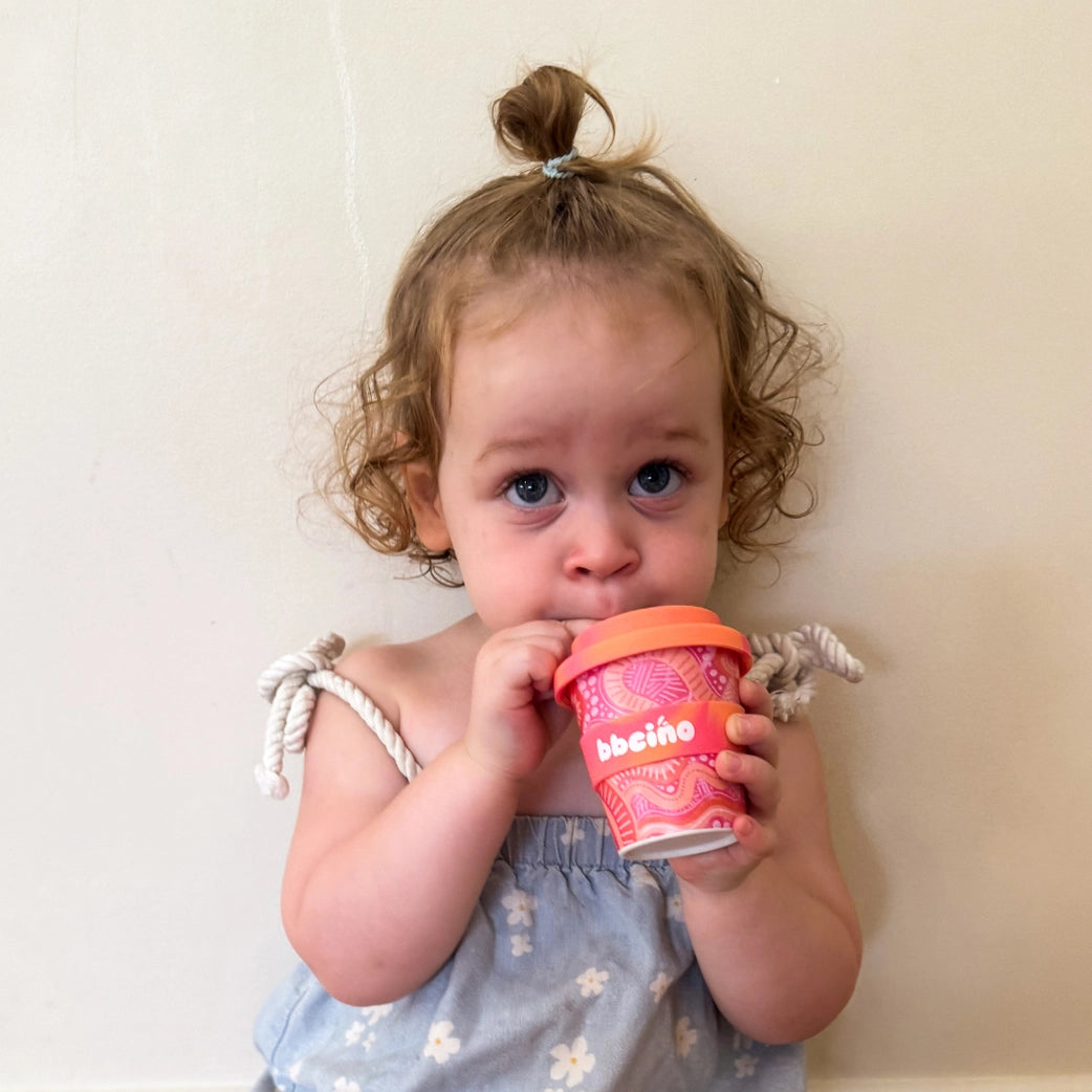 Mum and Bub Babycino Cup - 120ml (Straw Included) (Merindah-Gunya Collab)
