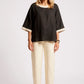 Maris Relaxed Splice Top One Size - Black / Tusk