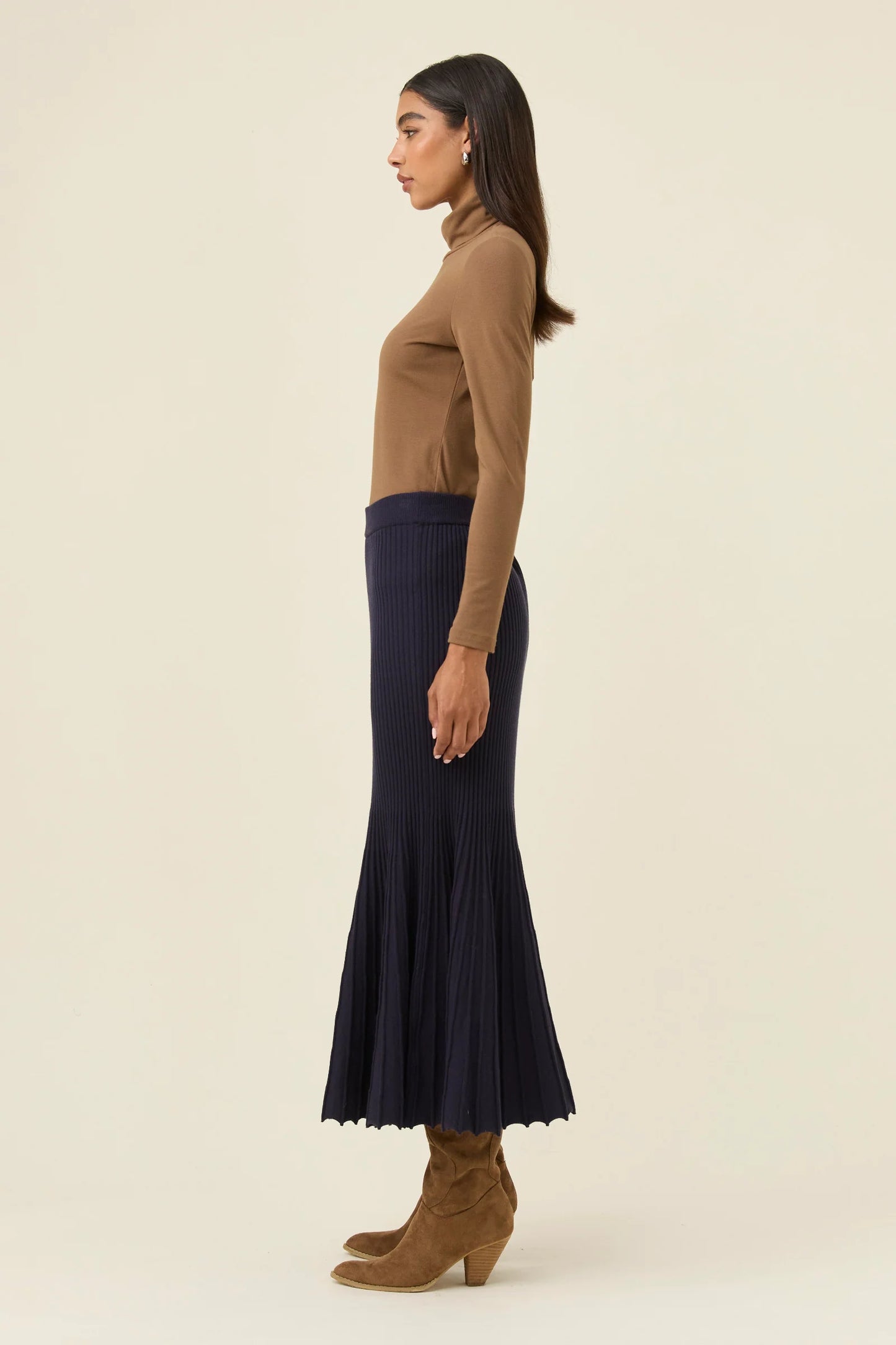 Nell Knit Skirt - Navy
