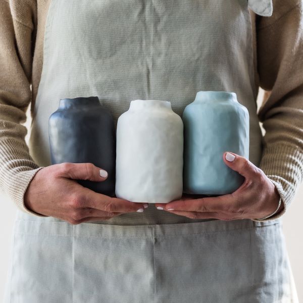 Flax Vue Vase 14 cm Charcoal