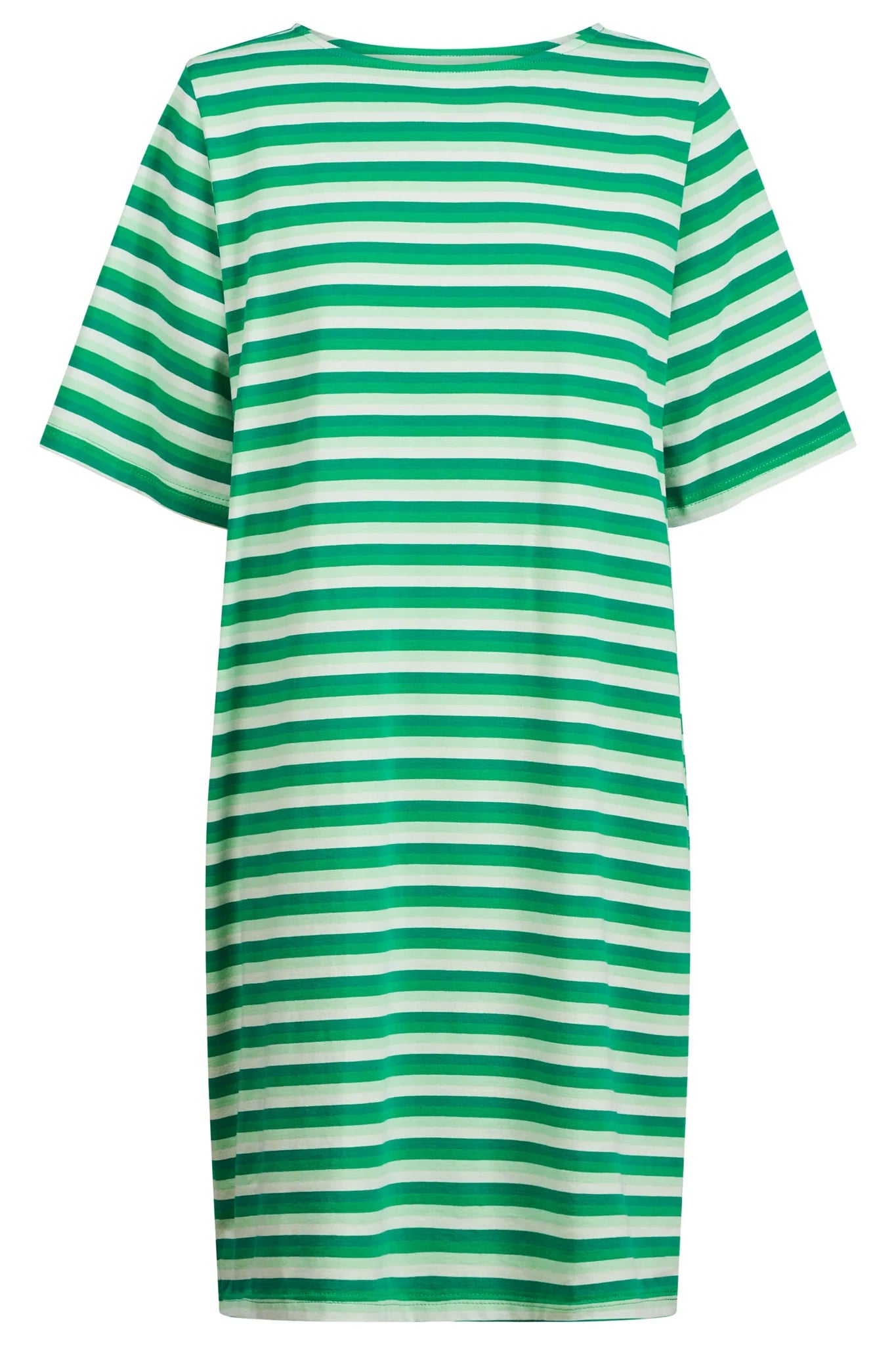 Limon Stripe Tee Dress - Green