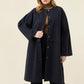 Farida Convertible Coat - Navy