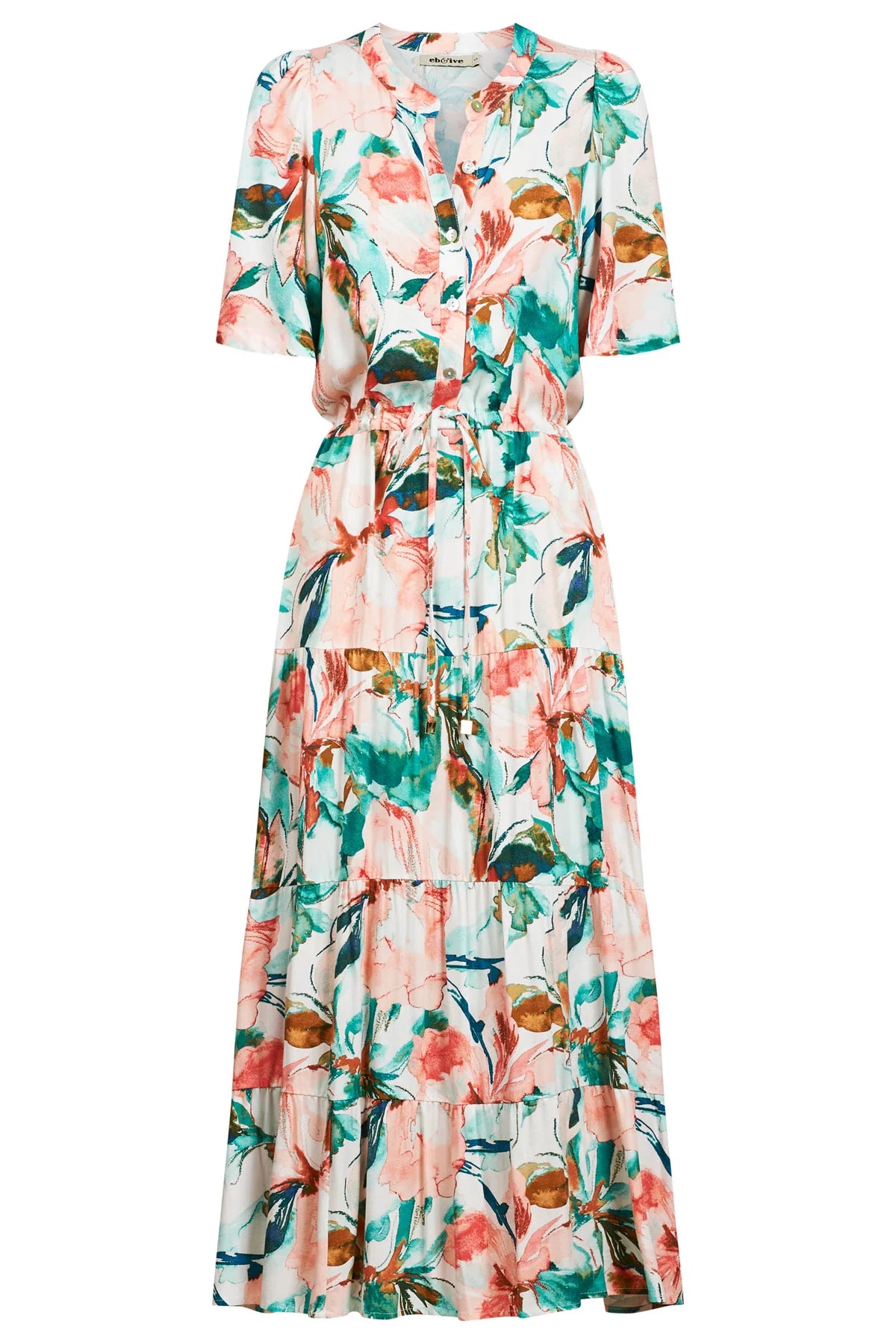 Alegria Tiered Maxi Dress - Estate