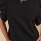Athena Frill Knit Top - Onyx