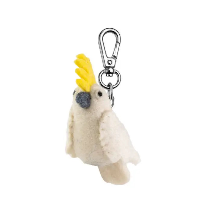 Felt Cockatoo Key Chain