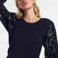Date Night Top Navy
