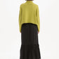 Cowl Neck  Button Knit - Deep Citrus