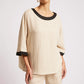 Maris Relaxed Splice Top One Size - Tusk / Black