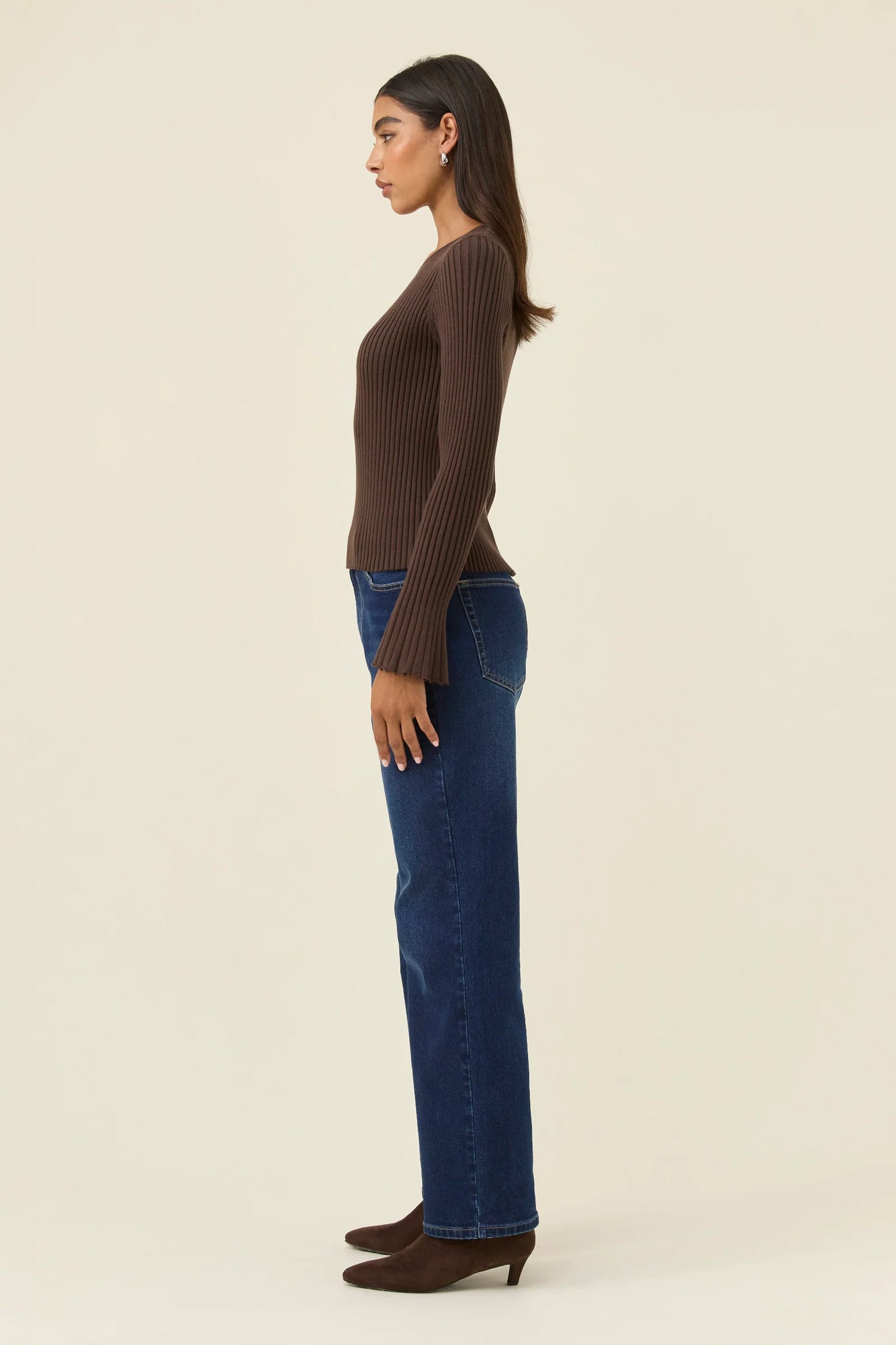 Darby Knit Top Chocolate