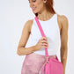 Vegan Leather Sandy Springs Crossbody - Bubblegum