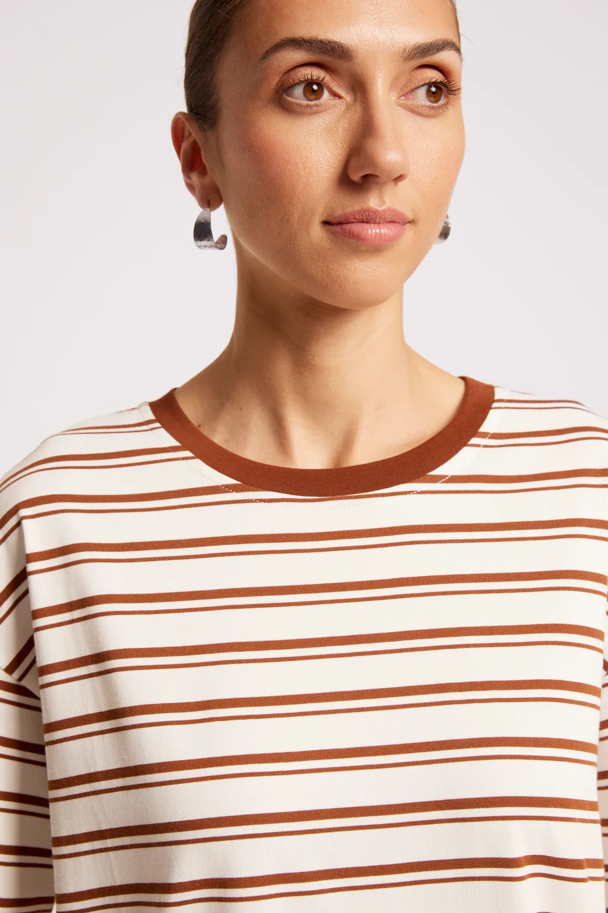 Paloma Striped Dress - Dune/White