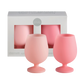 flamingo + lotus | stemm | silicone unbreakable wine glasses