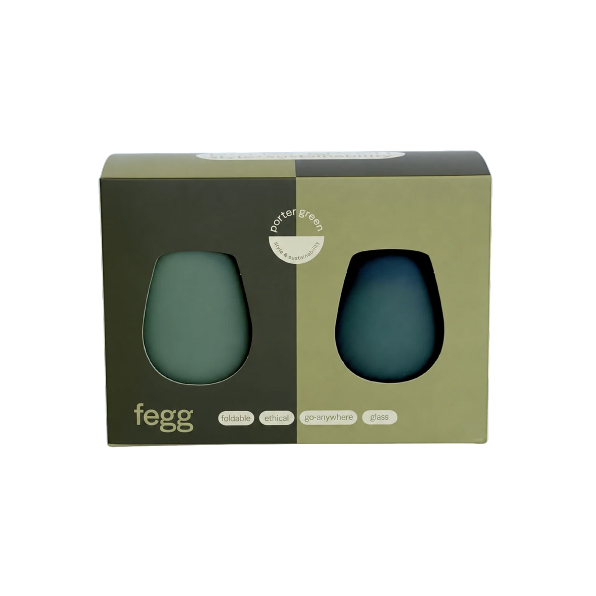 sage + olive | fegg | silicone unbreakable glasses