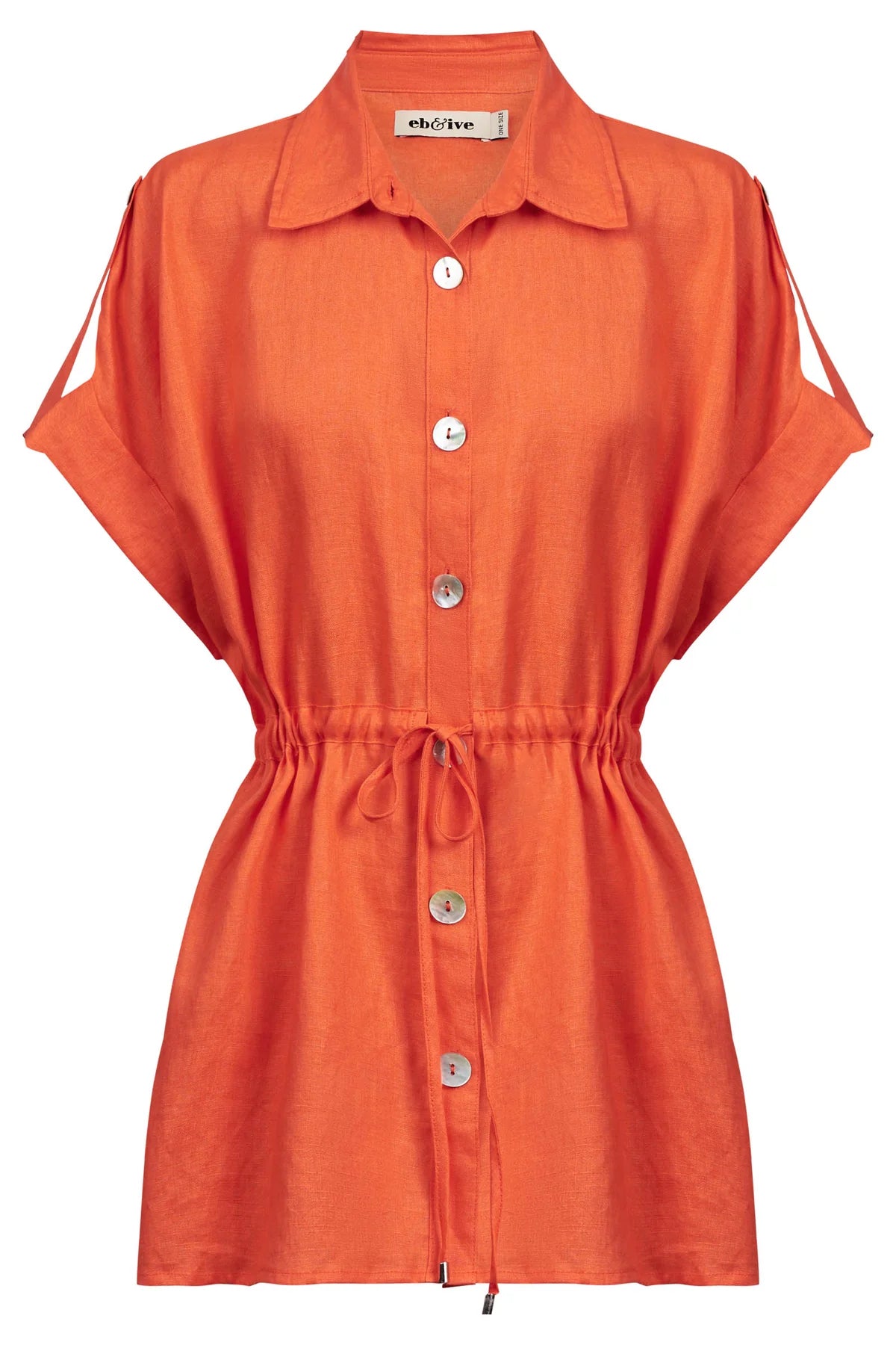 Miramar Tie Shirt Coral (One Size)