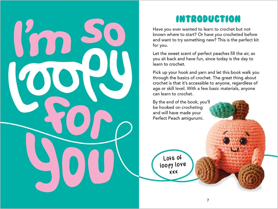 Loopy Crochet Book & Kit - Perfect Peach