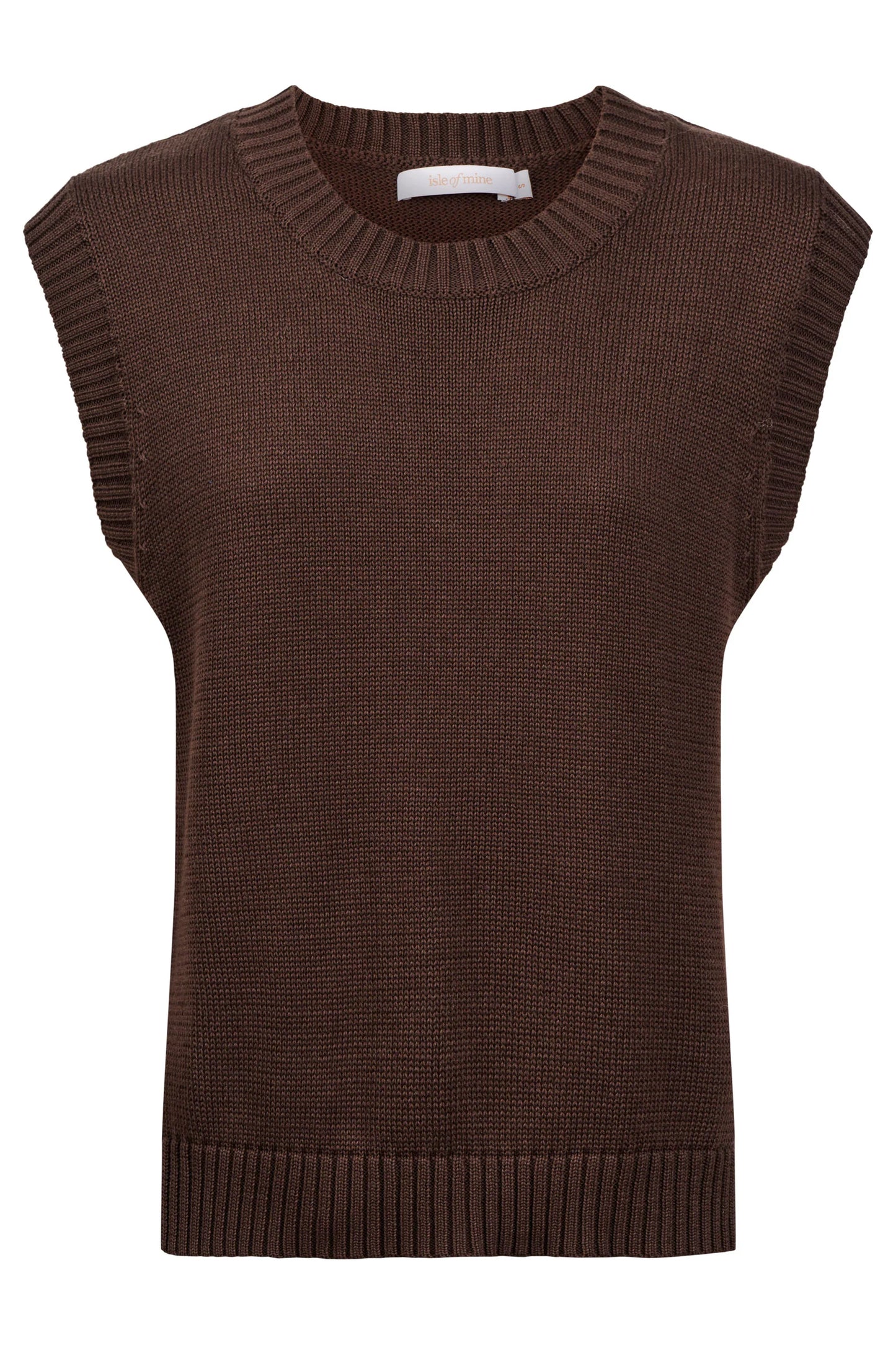 Darby Knit Vest - Chocolate