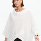 Ladder Hem Cowl Neck Top