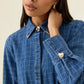 Sloane Denim Maxi Dress - Check
