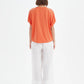 Bubble Sleeve Tee -  Orange Ember